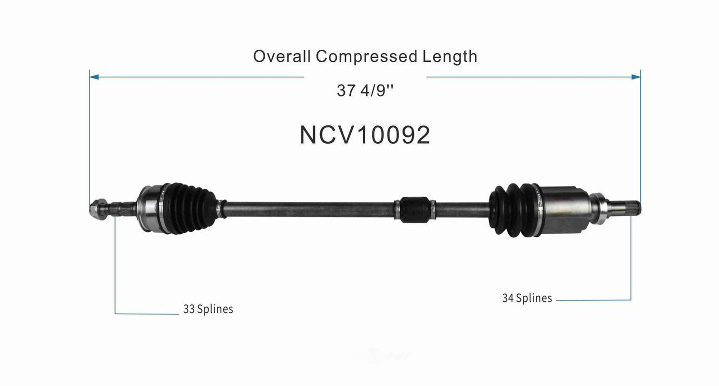 GSP North America NCV10092 CV Axle Assembly