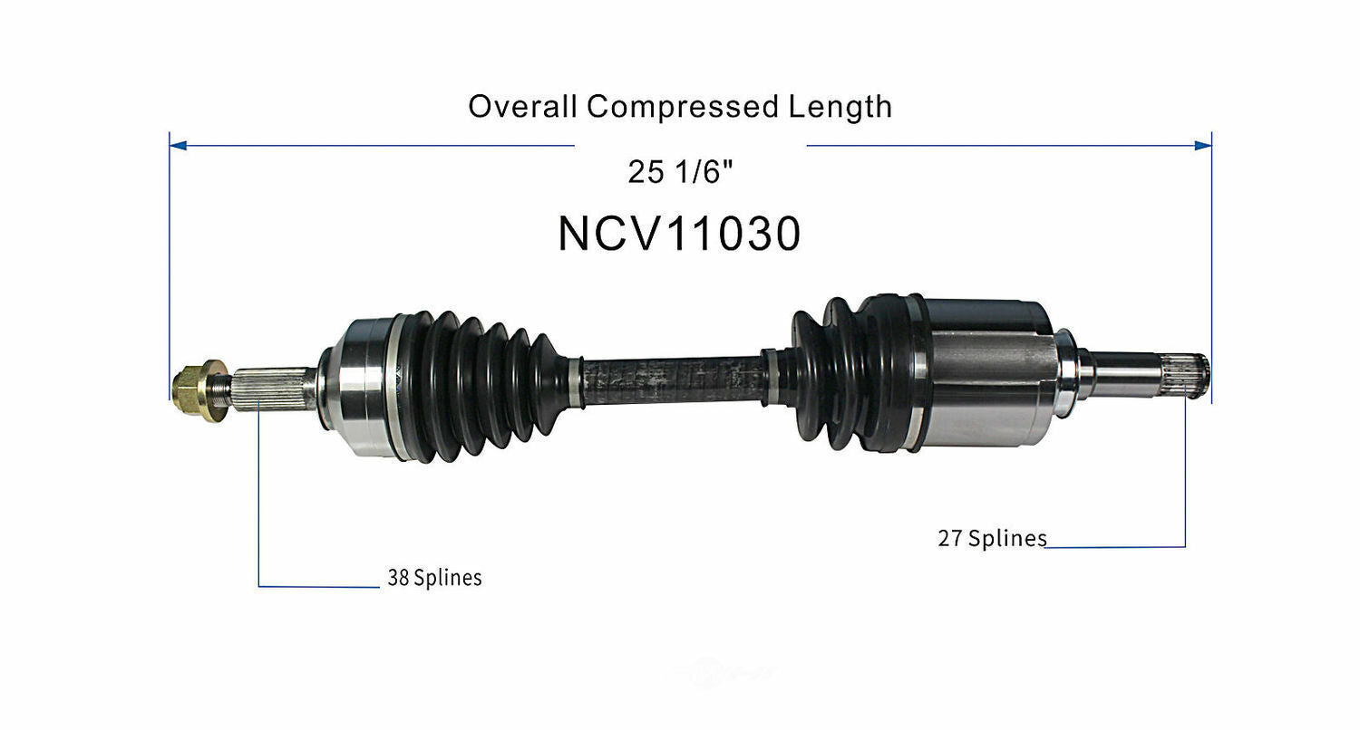 GSP North America NCV11030 CV Axle Assembly