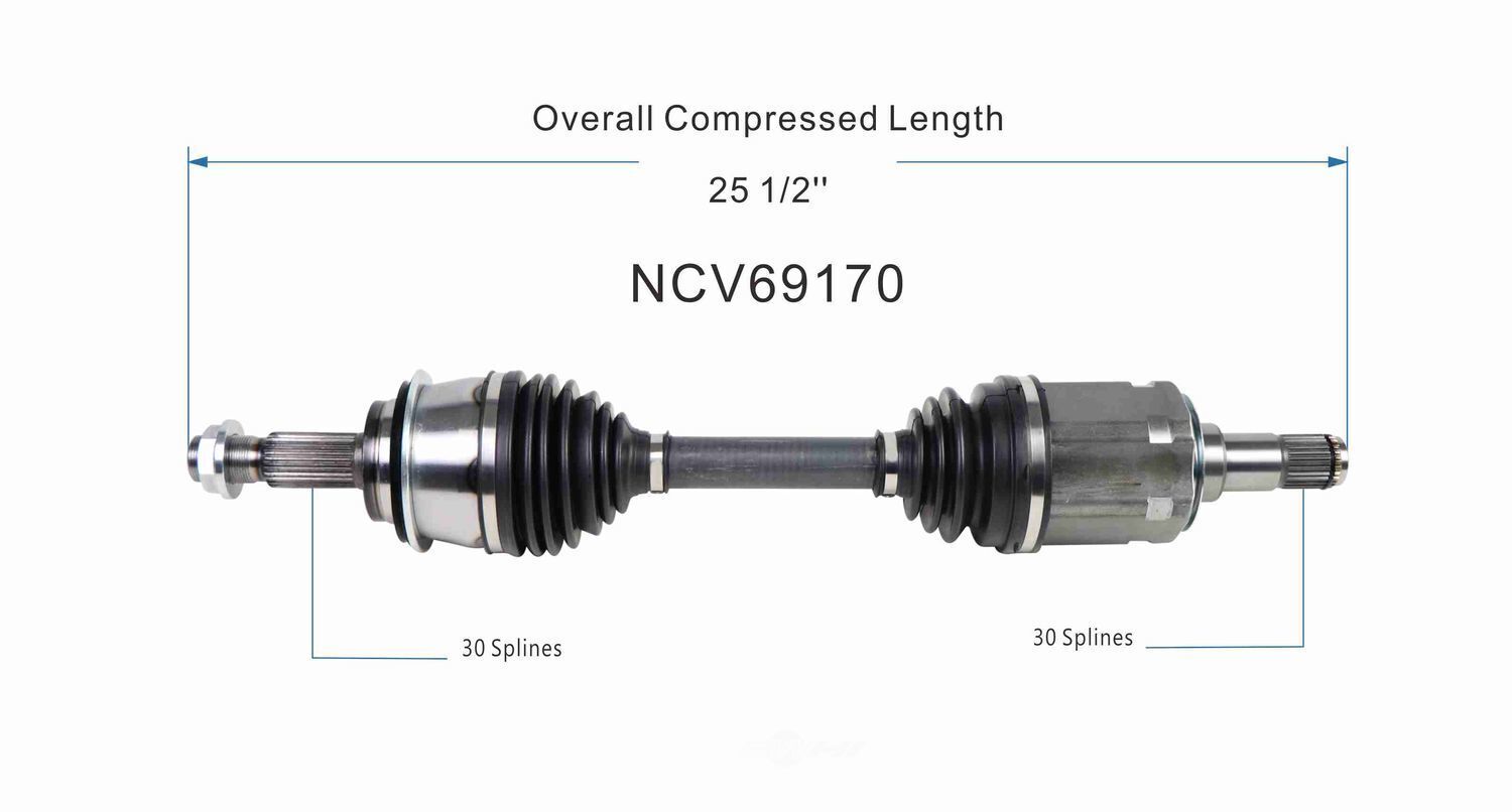 GSP North America NCV69170 CV Axle Assembly