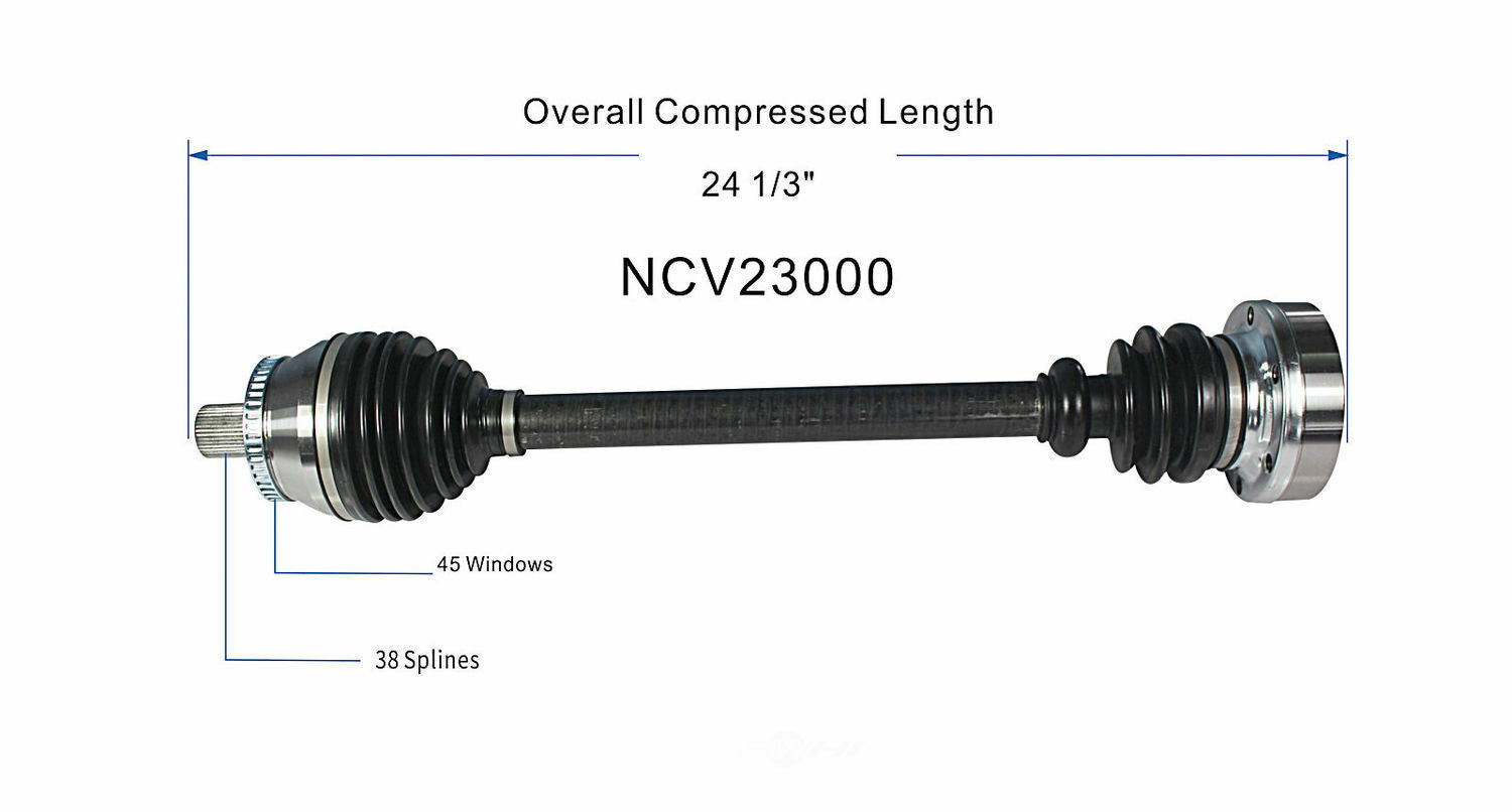 GSP North America NCV23000 CV Axle Assembly
