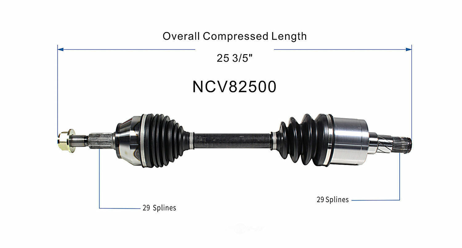 GSP North America NCV82500 CV Axle Assembly