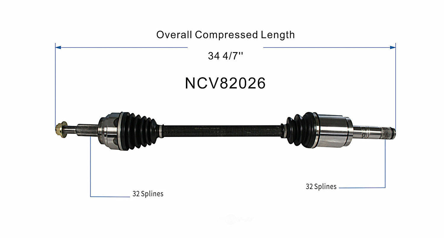 GSP North America NCV82026 CV Axle Assembly