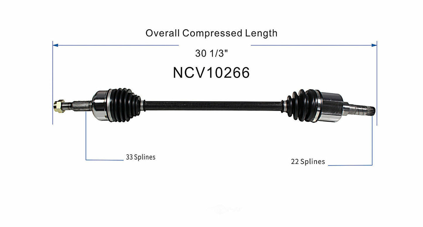 GSP North America NCV10266 CV Axle Assembly