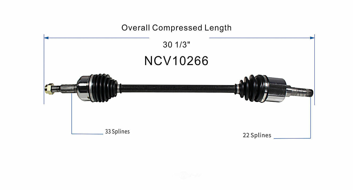 GSP North America NCV10266 CV Axle Assembly