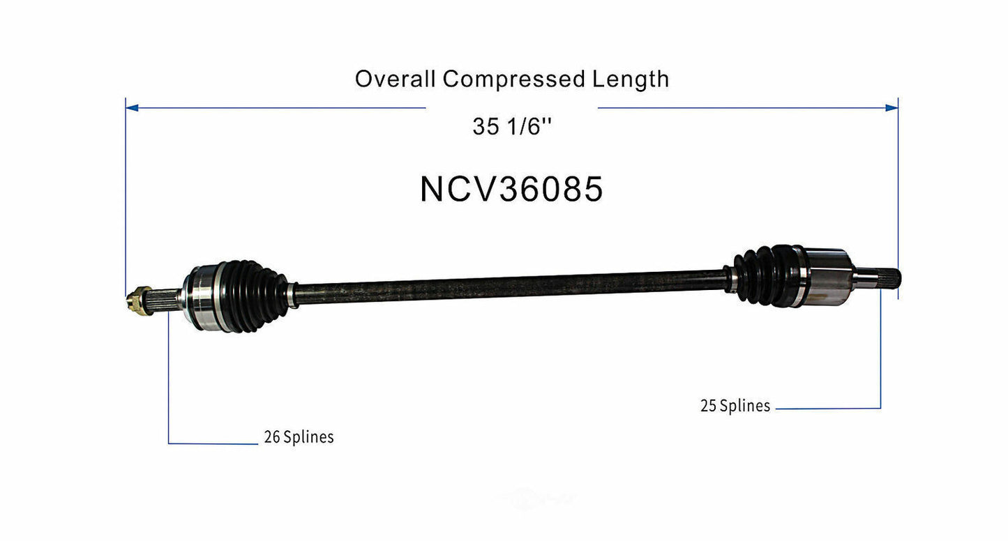 GSP North America NCV36085 CV Axle Assembly