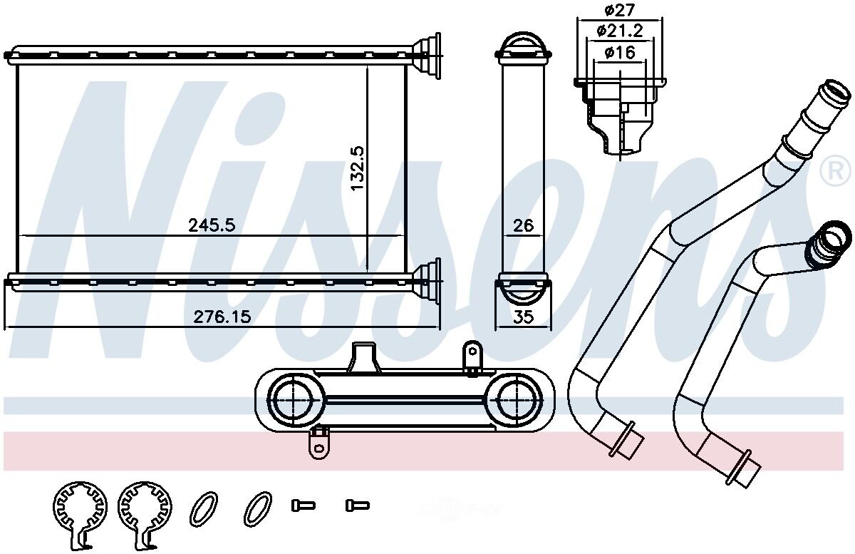 Nissens North America 707190 HVAC Heater Core