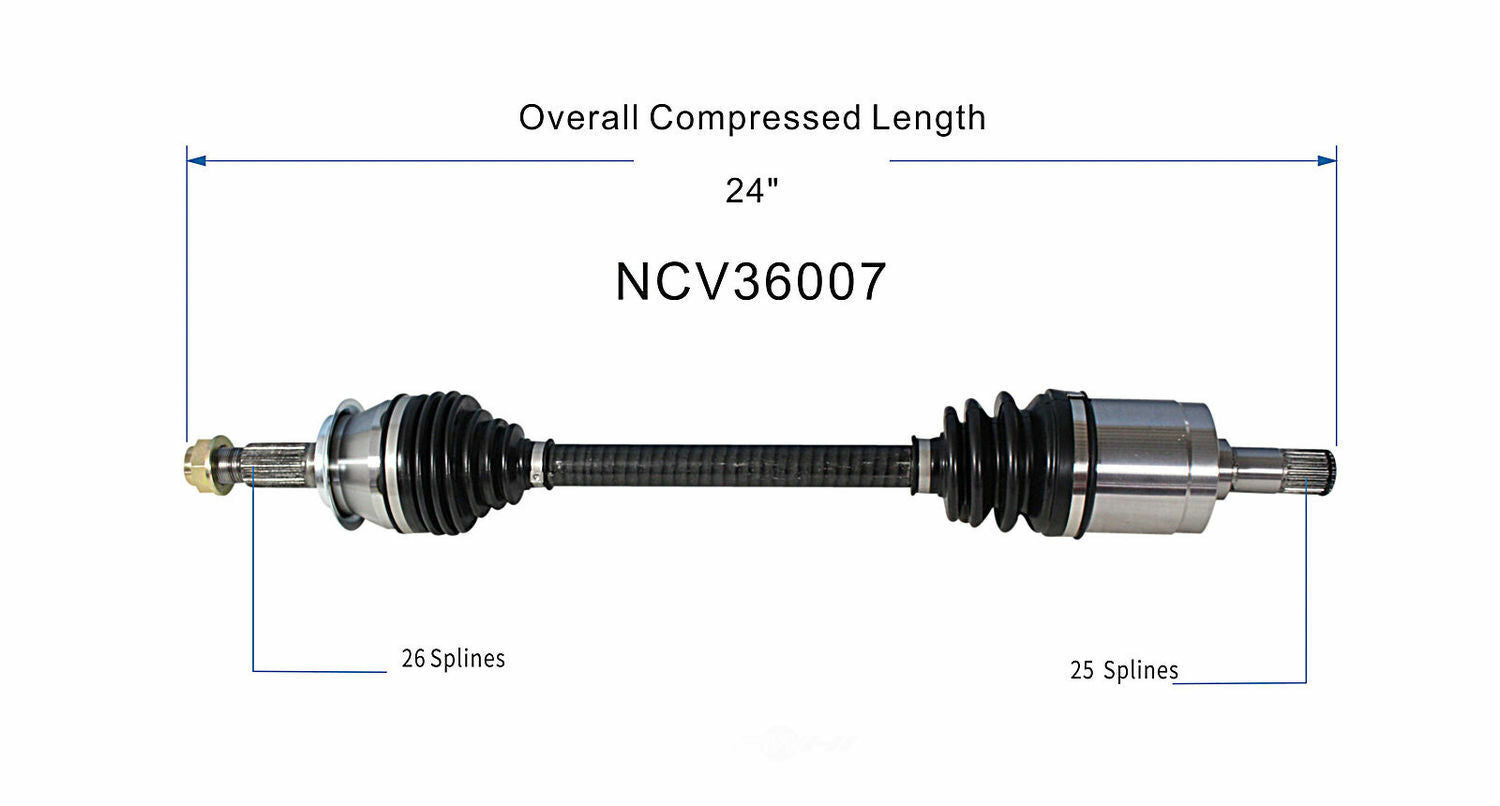 GSP North America NCV36007 CV Axle Assembly