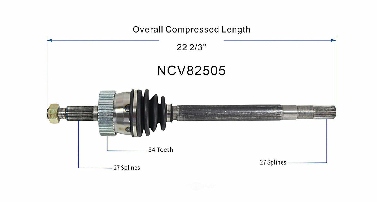 GSP North America NCV82505 CV Axle Assembly