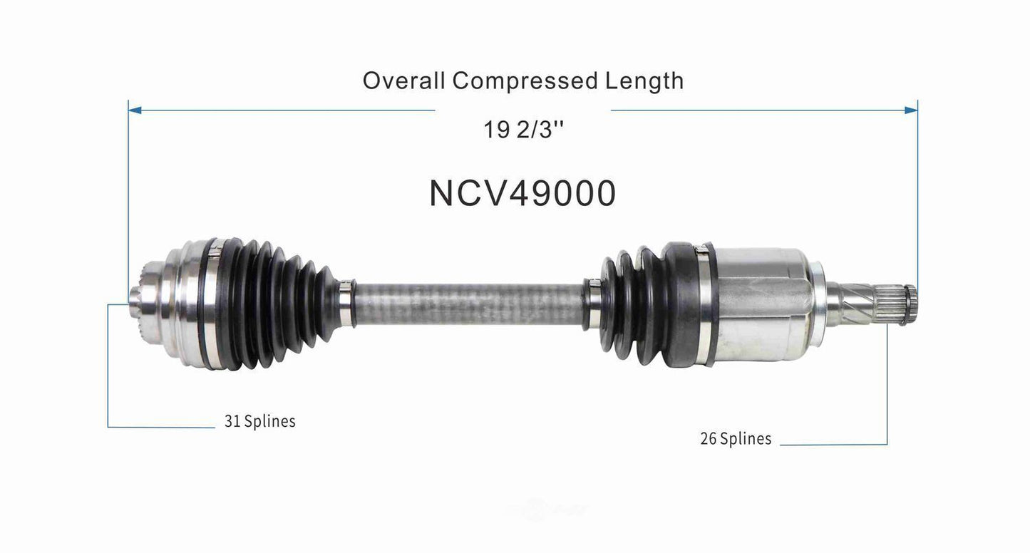 GSP North America NCV49000 CV Axle Assembly
