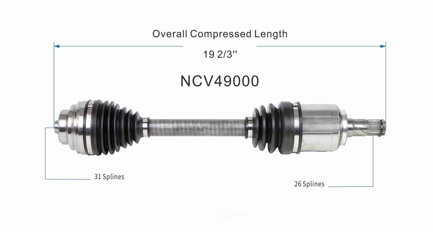 GSP North America NCV49000 CV Axle Assembly