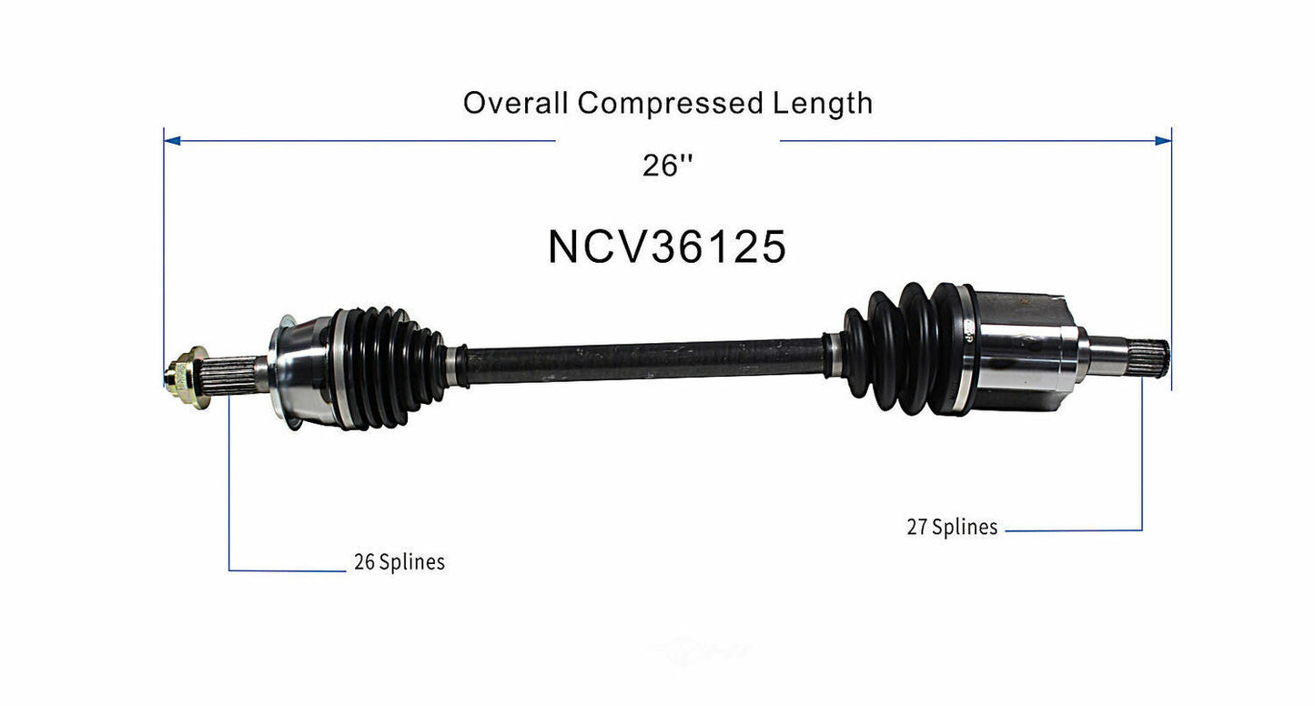 GSP North America NCV36125 CV Axle Assembly