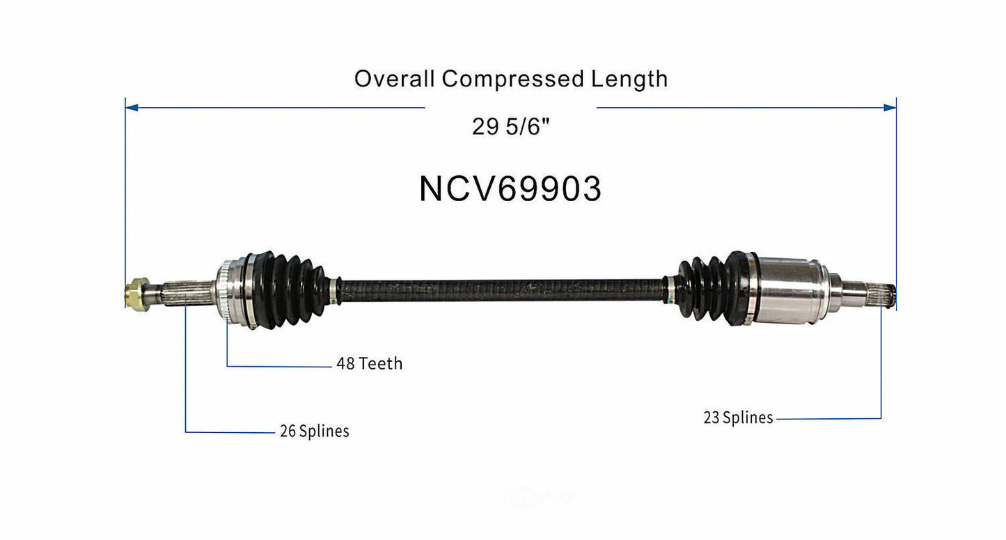 GSP North America NCV69903 CV Axle Assembly