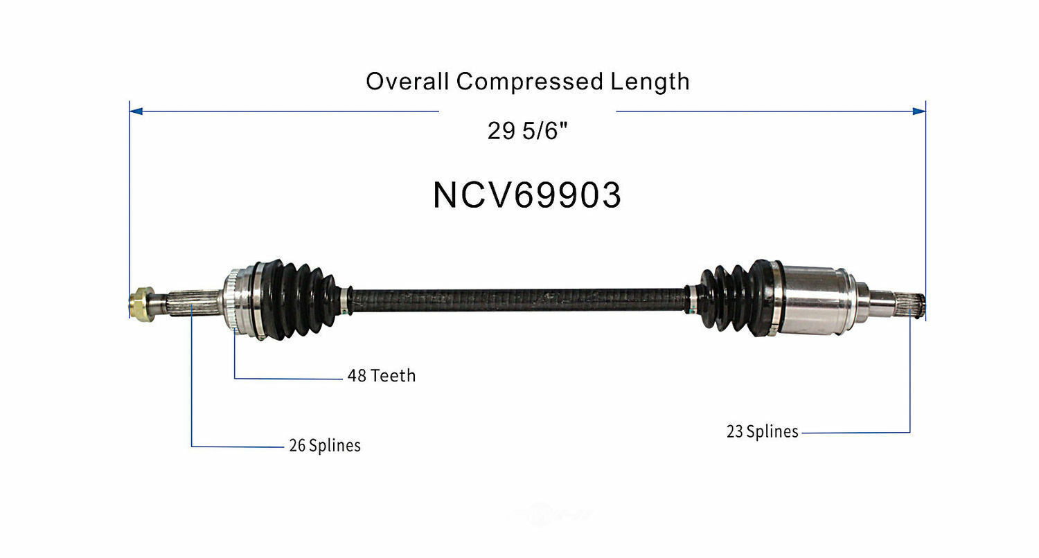 GSP North America NCV69903 CV Axle Assembly