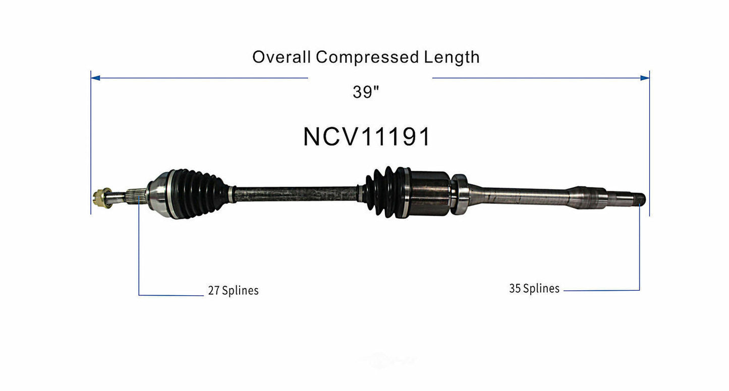 GSP North America NCV11191 CV Axle Assembly