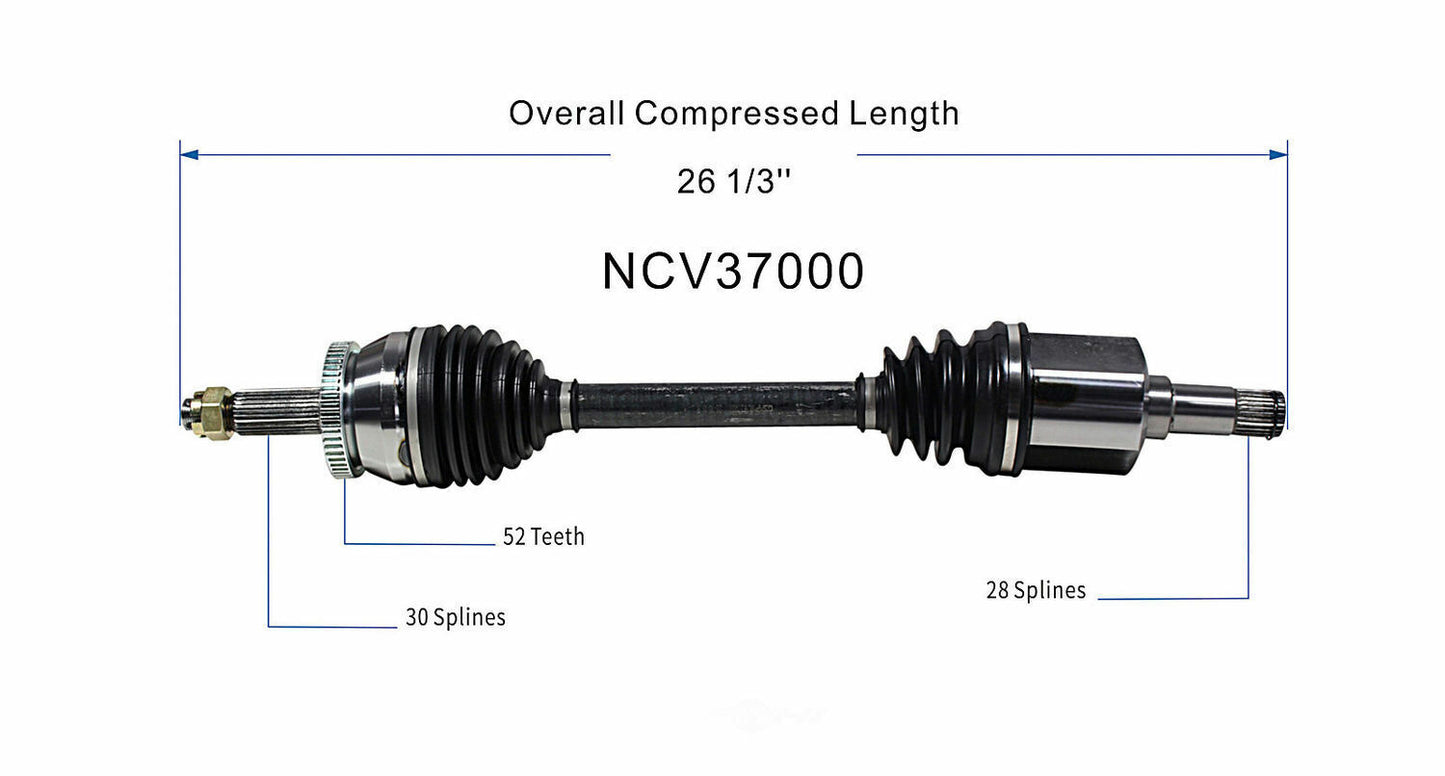 GSP North America NCV37000 CV Axle Assembly