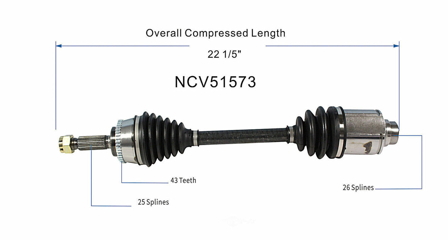GSP North America NCV51573 CV Axle Assembly