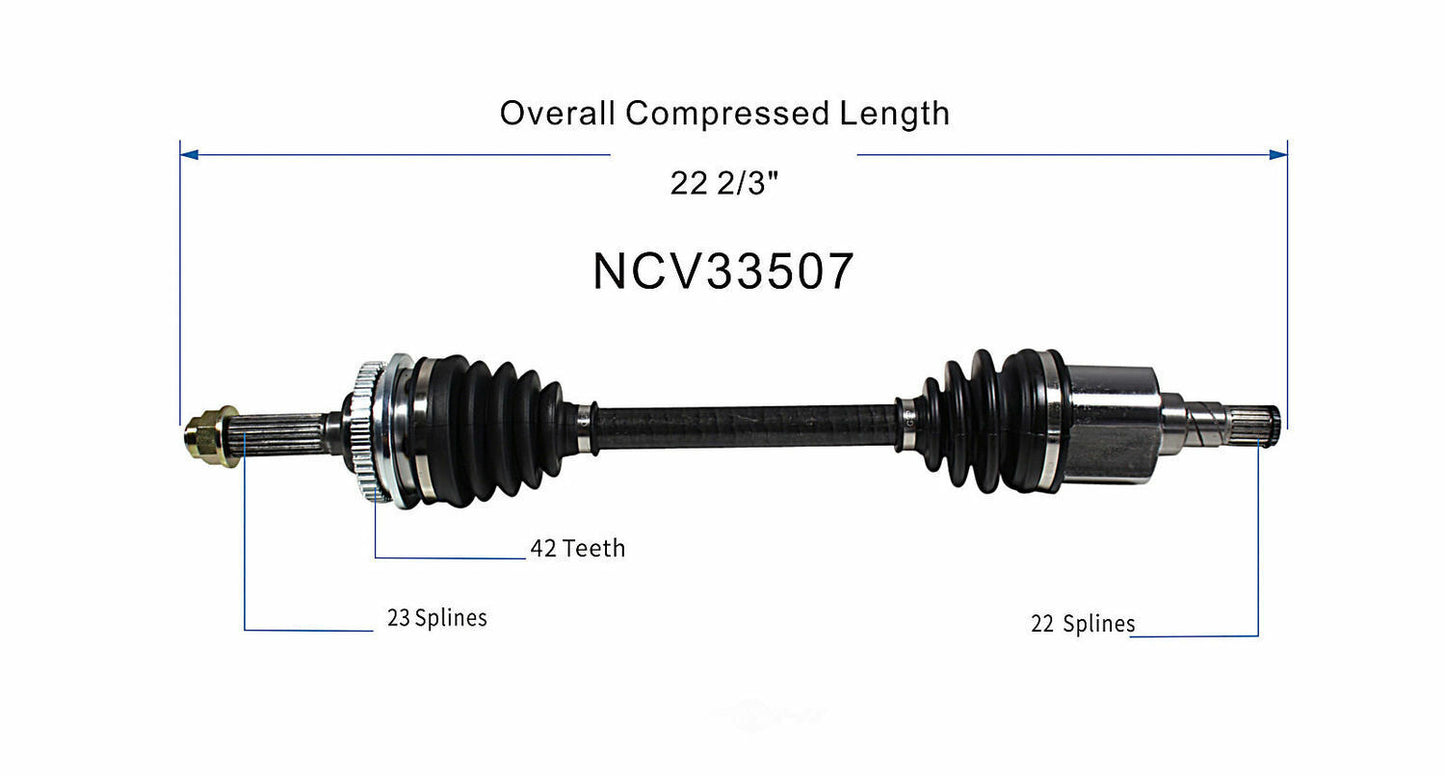 GSP North America NCV33507 CV Axle Assembly