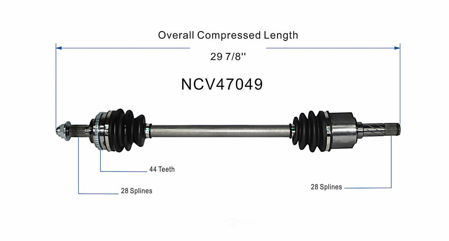 GSP North America NCV47049 CV Axle Assembly