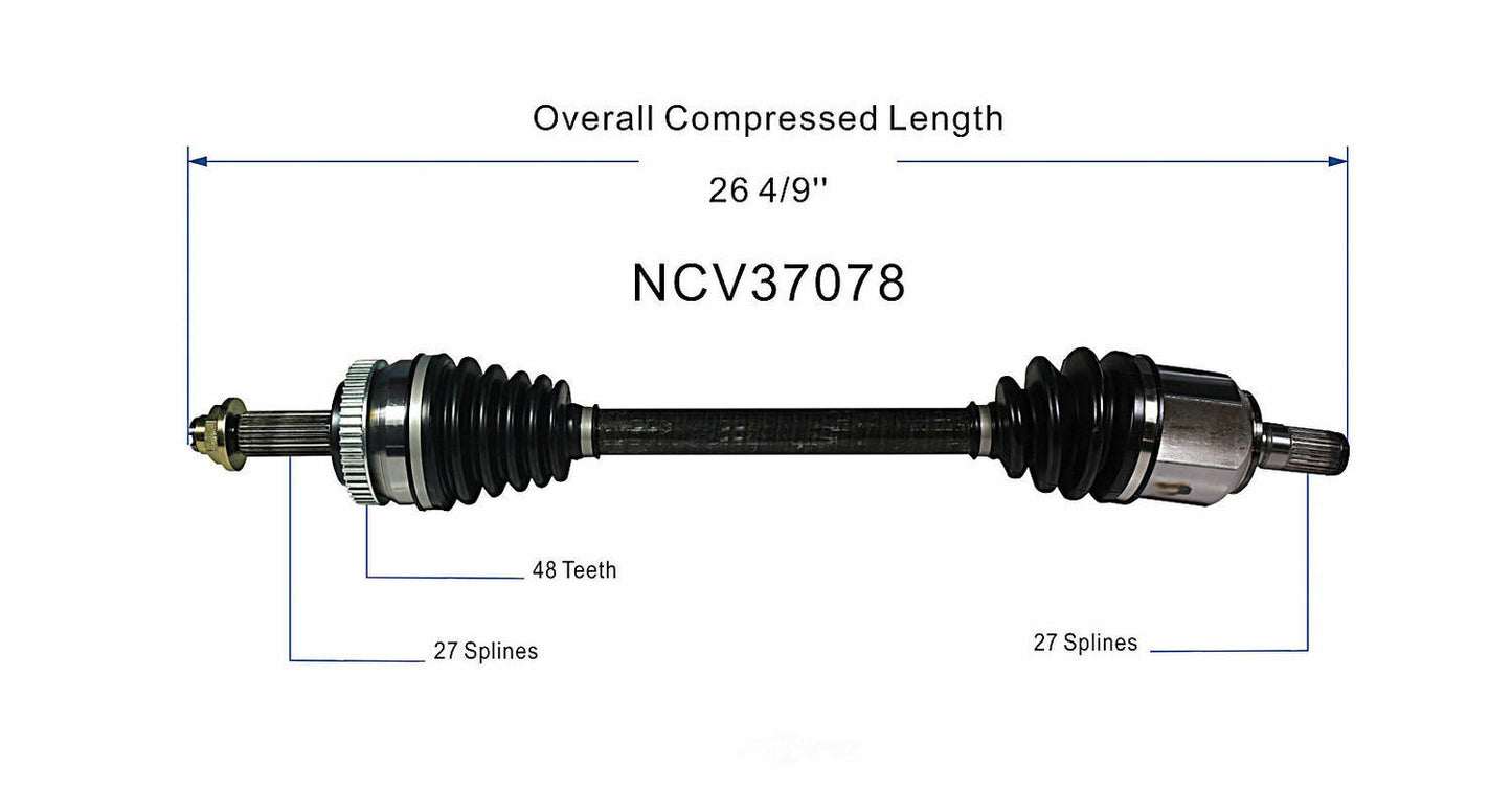 GSP North America NCV37078 CV Axle Assembly
