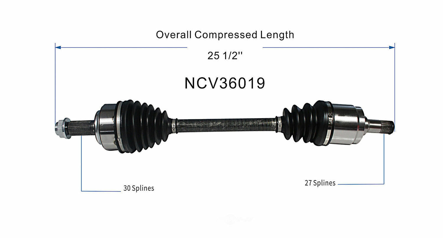 GSP North America NCV36019 CV Axle Assembly