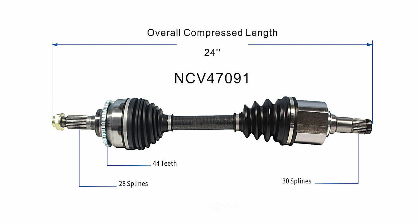 GSP North America NCV47091 CV Axle Assembly