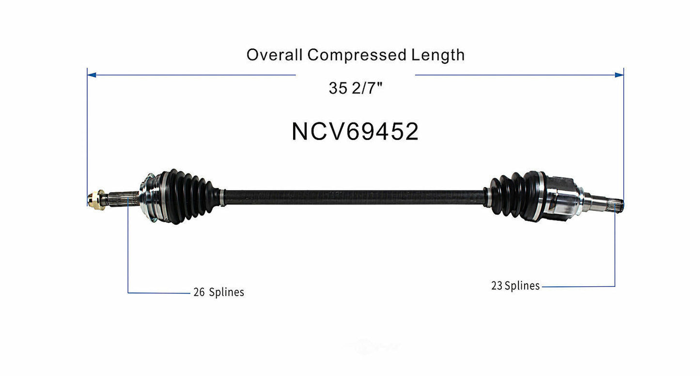 GSP North America NCV69452 CV Axle Assembly