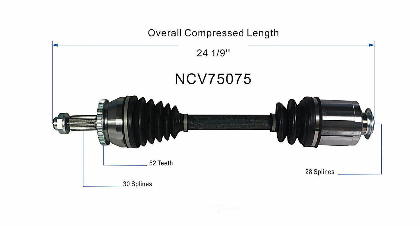GSP North America NCV75075 CV Axle Assembly