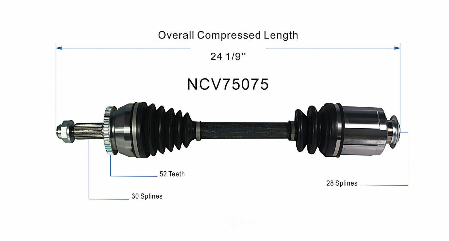 GSP North America NCV75075 CV Axle Assembly