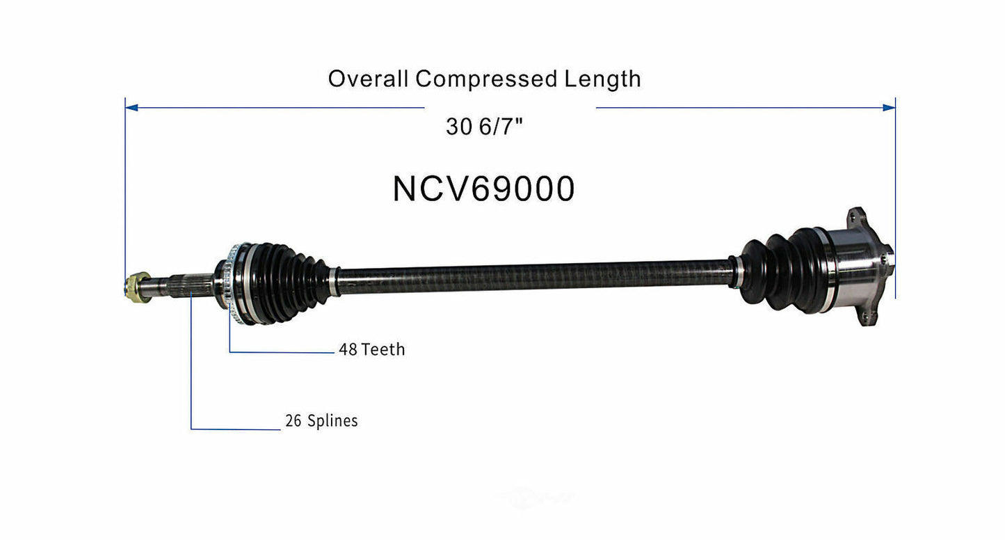 GSP North America NCV69000 CV Axle Assembly