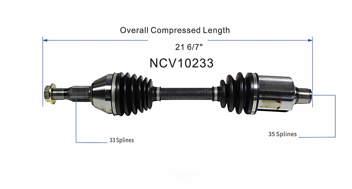 GSP North America NCV10233 CV Axle Assembly
