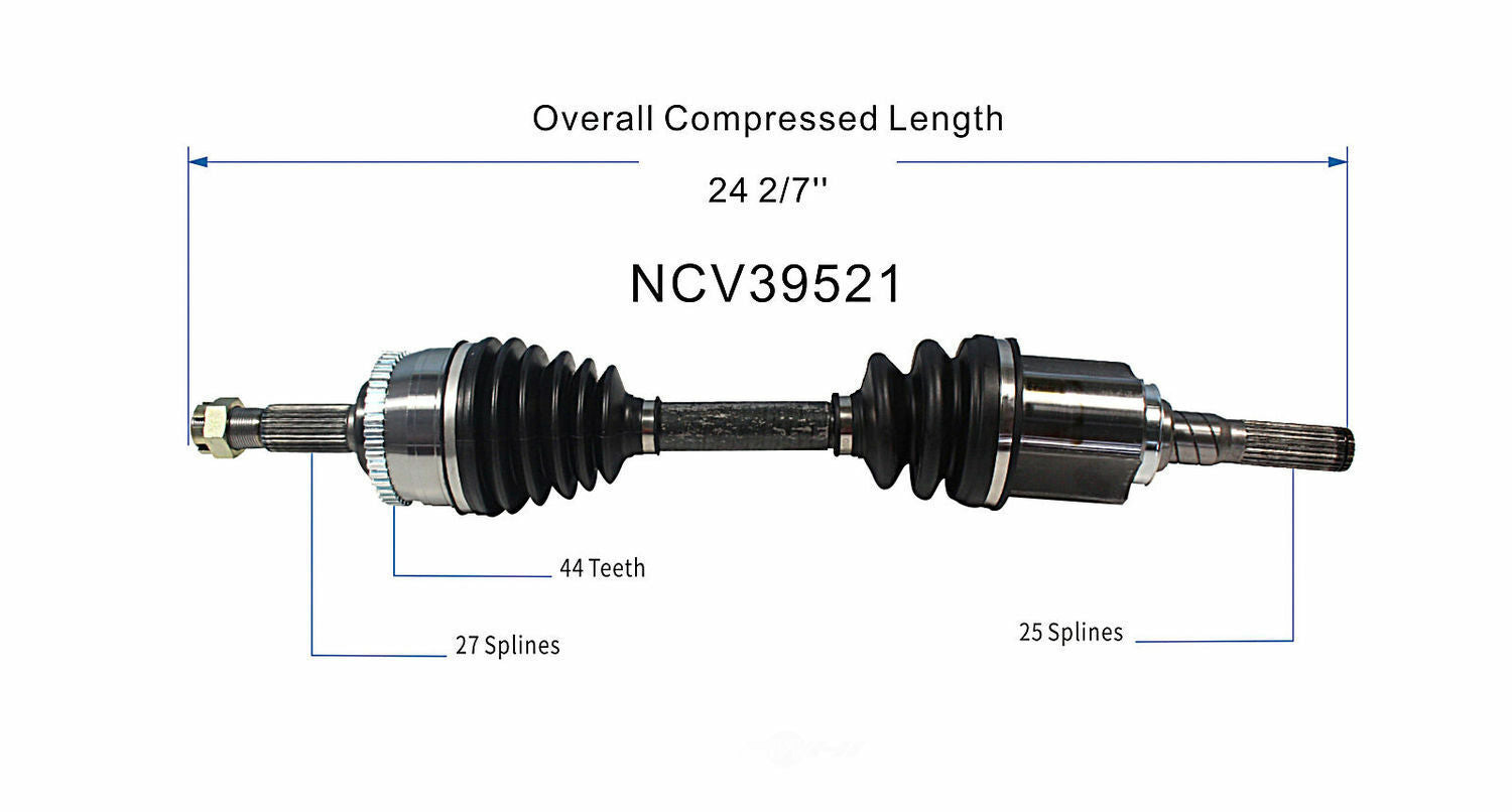 GSP North America NCV39521 CV Axle Assembly