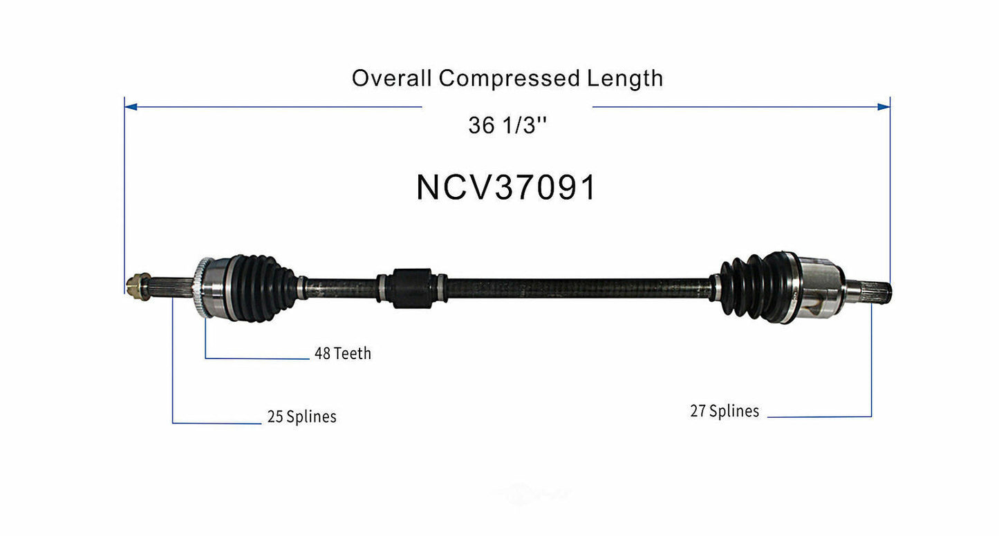 GSP North America NCV37091 CV Axle Assembly