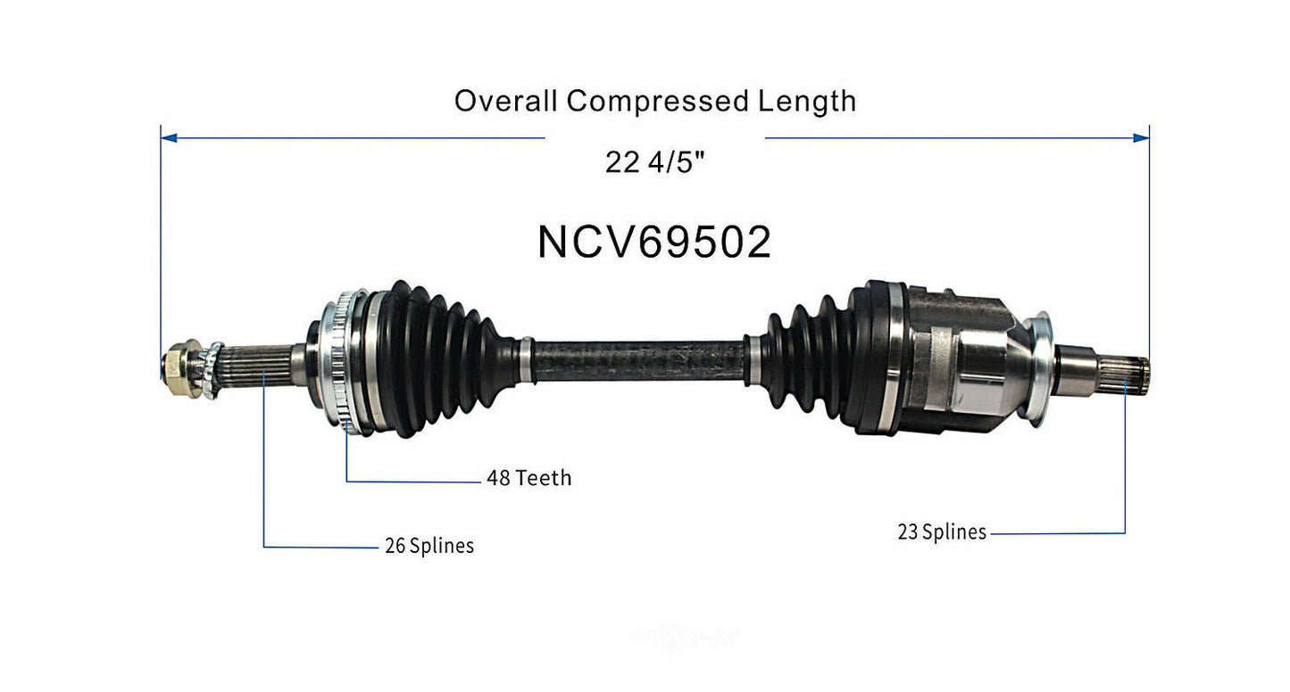 GSP North America NCV69502 CV Axle Assembly