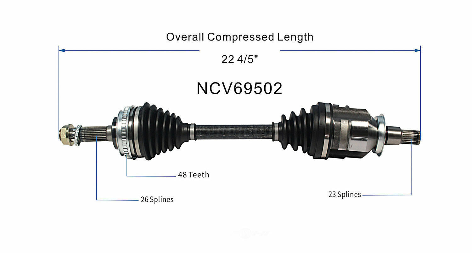 GSP North America NCV69502 CV Axle Assembly