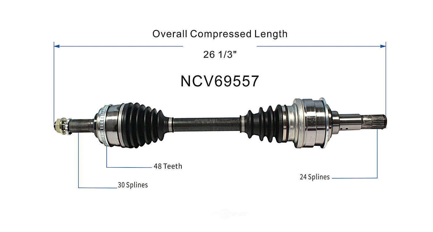 GSP North America NCV69557 CV Axle Assembly