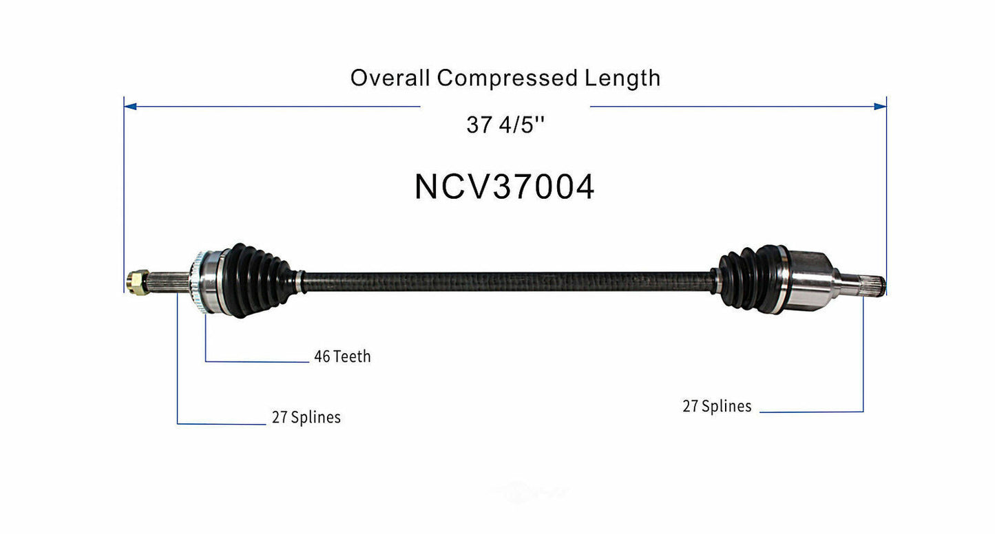GSP North America NCV37004 CV Axle Assembly