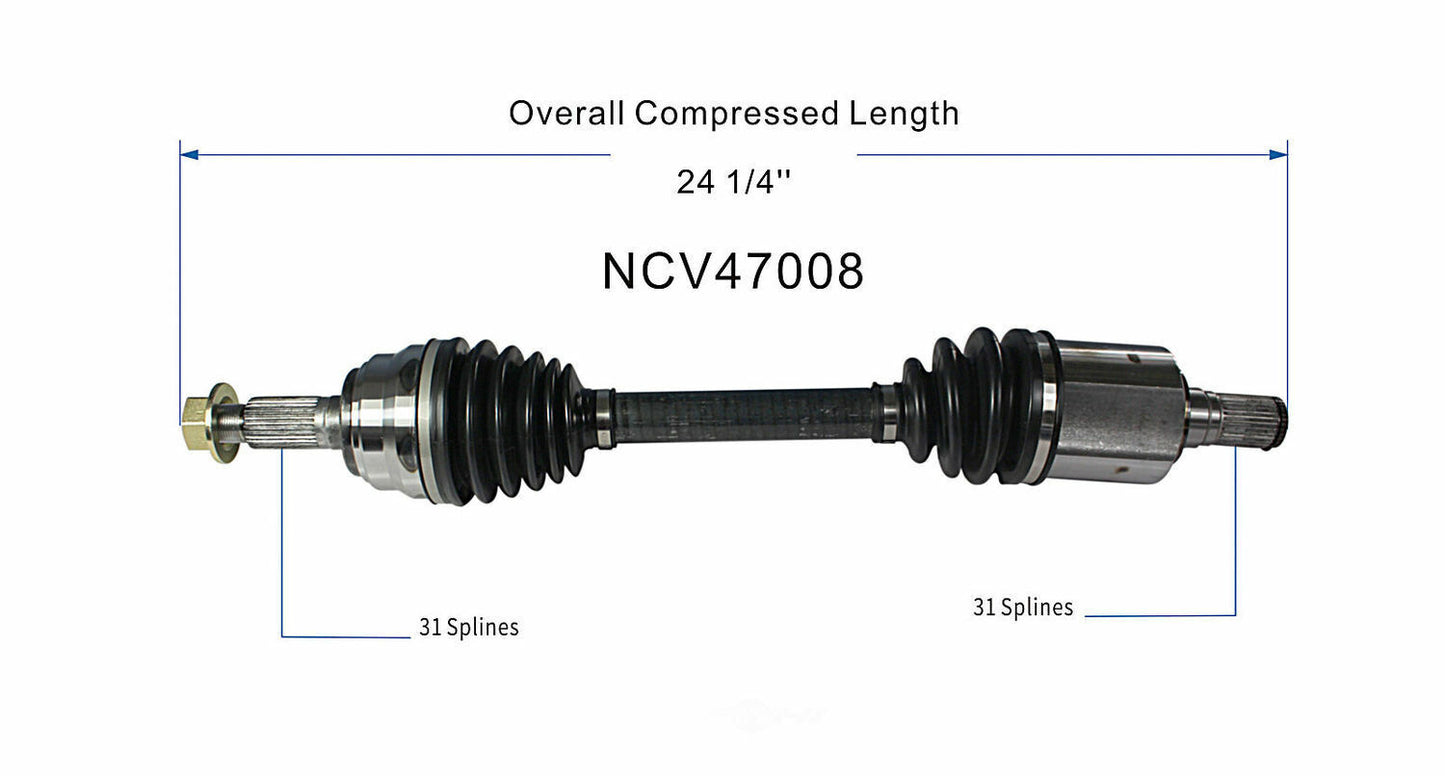 GSP North America NCV47008 CV Axle Assembly