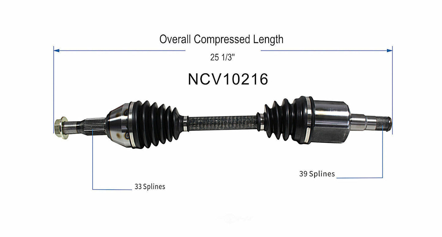 GSP North America NCV10216 CV Axle Assembly