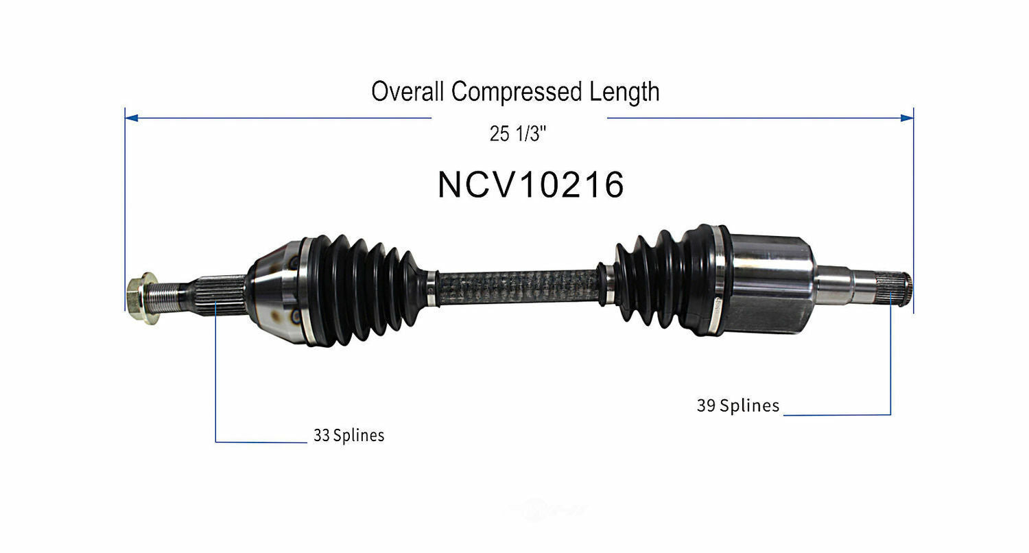 GSP North America NCV10216 CV Axle Assembly