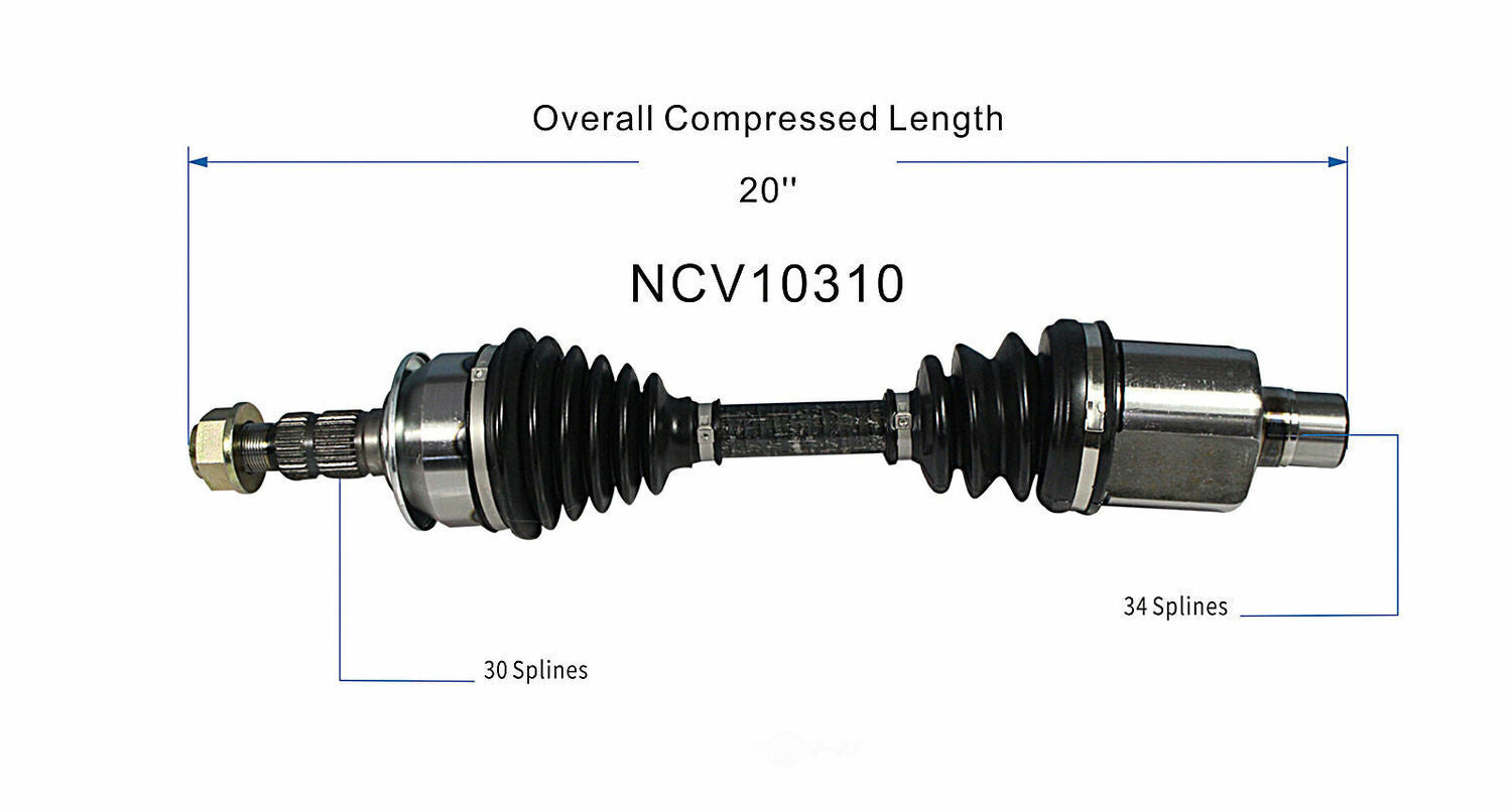 GSP North America NCV10310 CV Axle Assembly