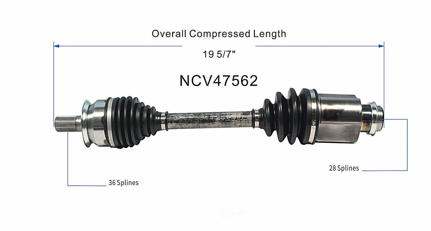 GSP North America NCV47562 CV Axle Assembly