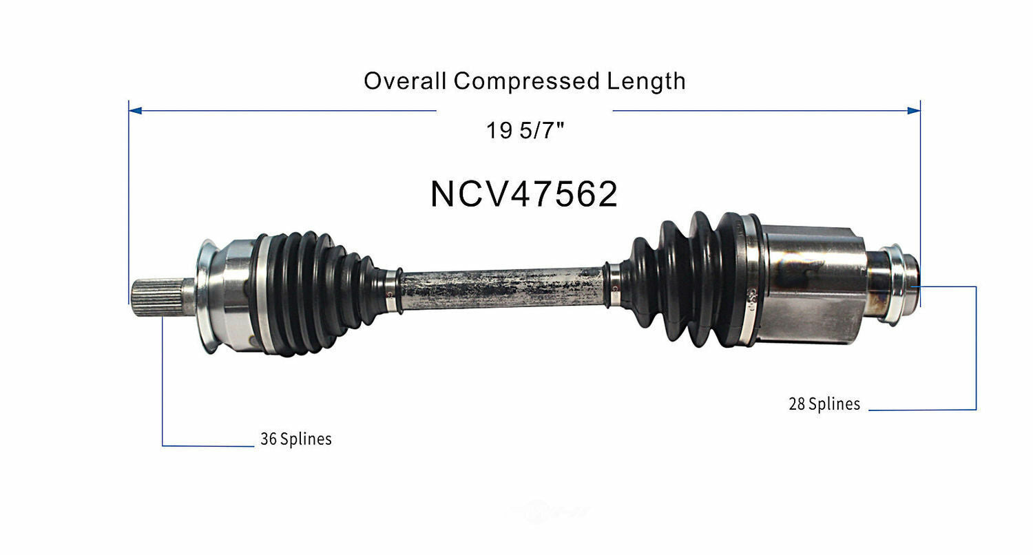 GSP North America NCV47562 CV Axle Assembly