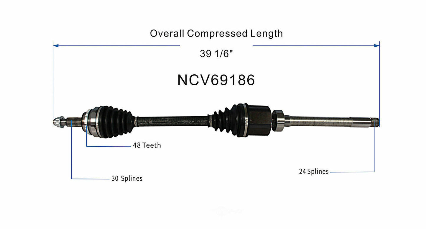 GSP North America NCV69186 CV Axle Assembly