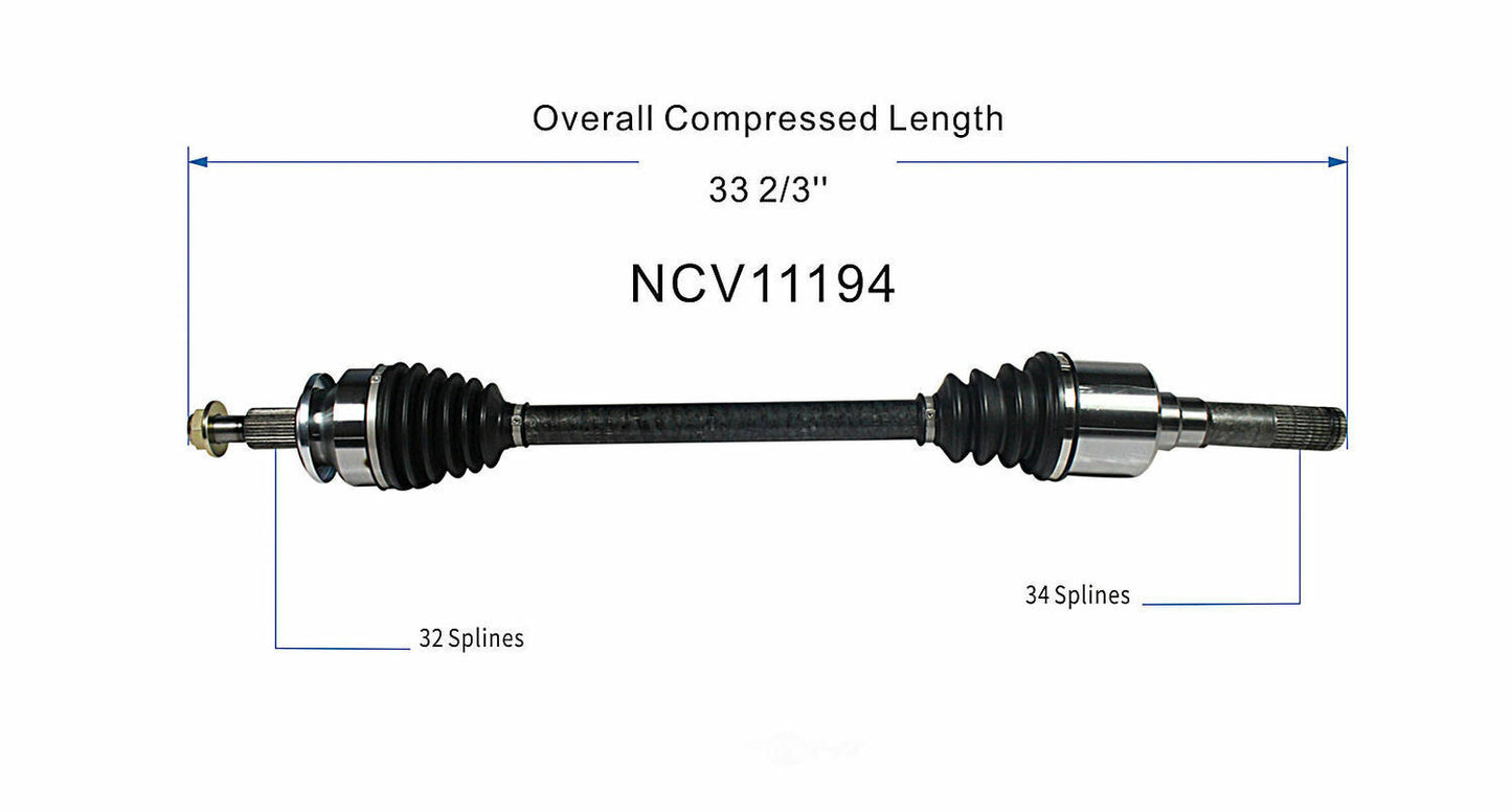 GSP North America NCV11194 CV Axle Assembly