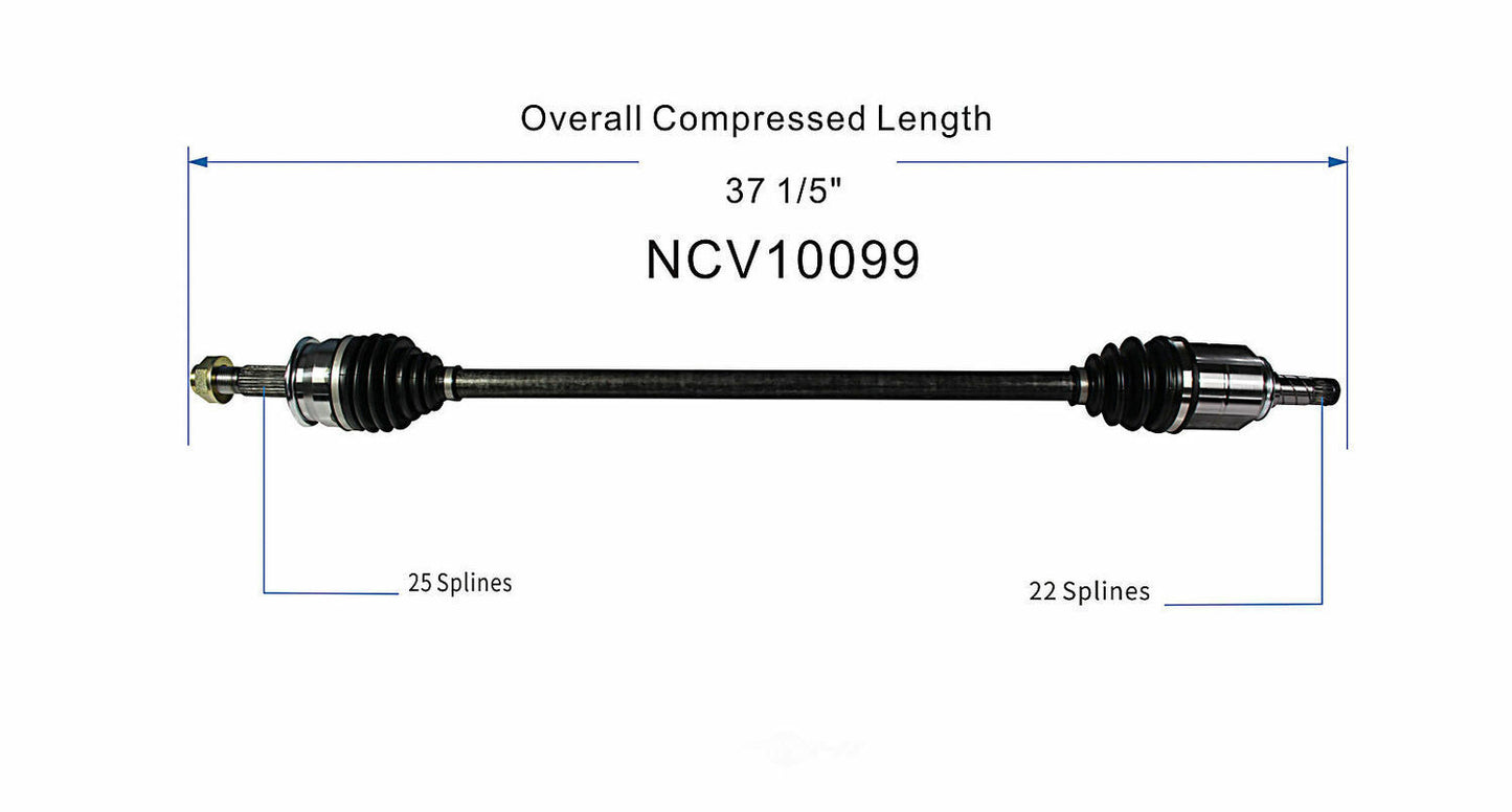 GSP North America NCV10099 CV Axle Assembly