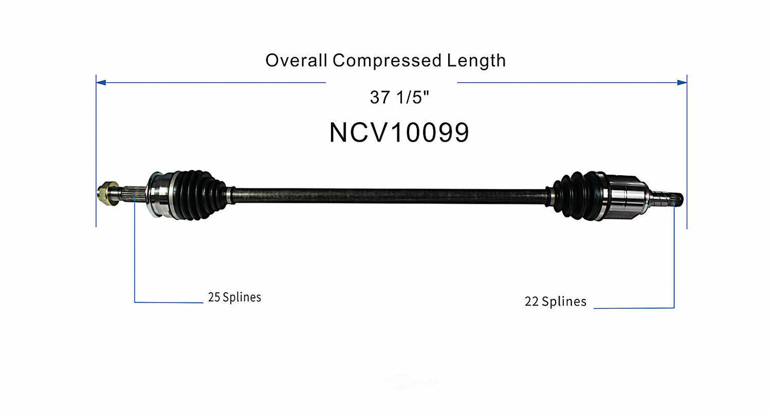 GSP North America NCV10099 CV Axle Assembly