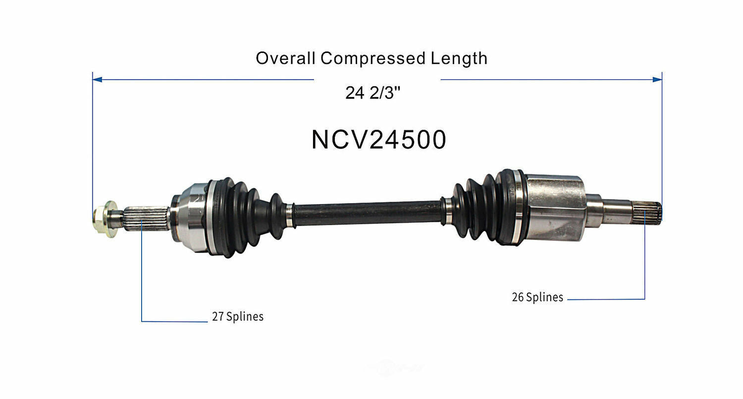 GSP North America NCV24500 CV Axle Assembly