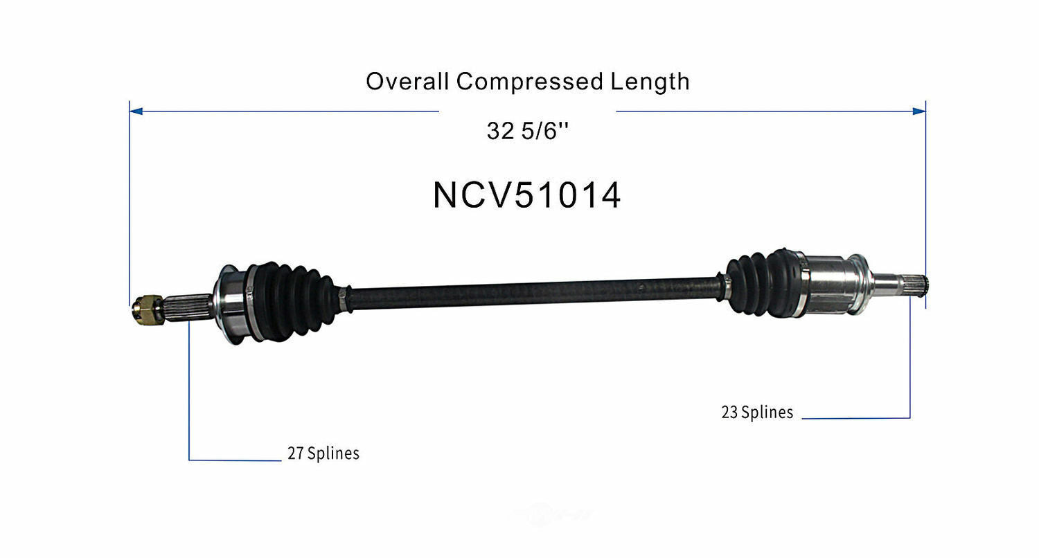 GSP North America NCV51014 CV Axle Assembly
