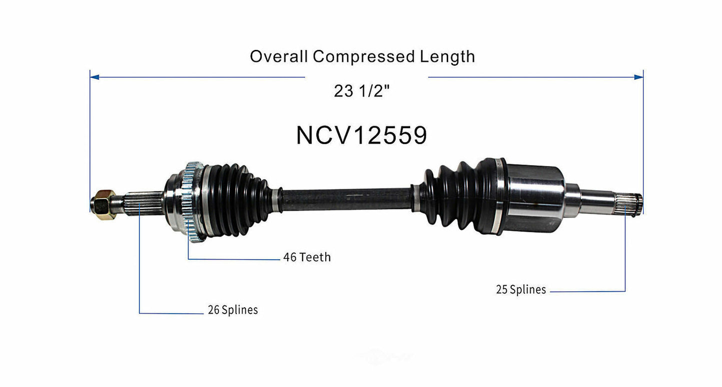 GSP North America NCV12559 CV Axle Assembly