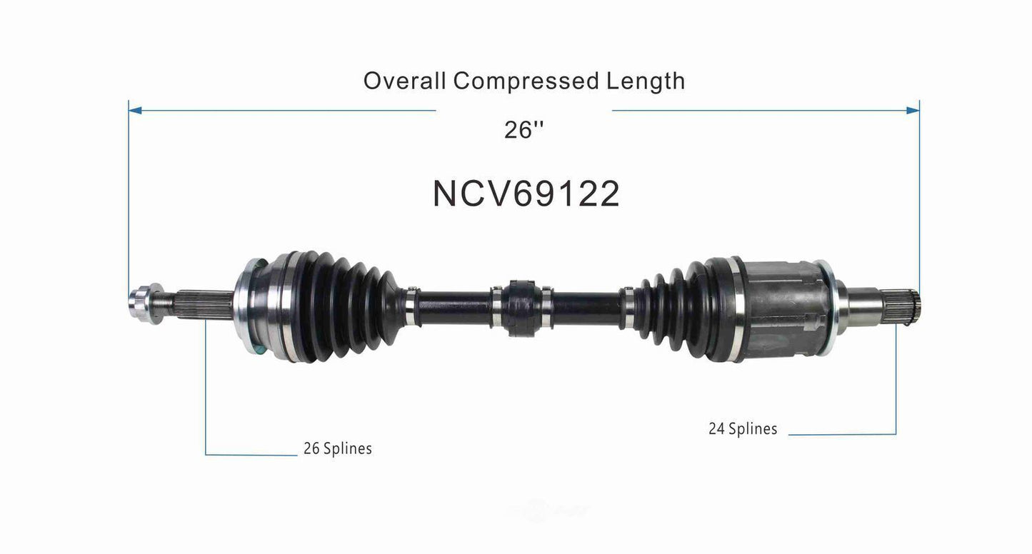 GSP North America NCV69122 CV Axle Assembly